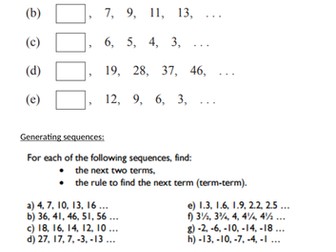 Generating sequences from nth term