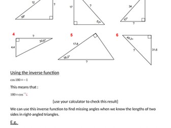 Trigonometry - missing angles