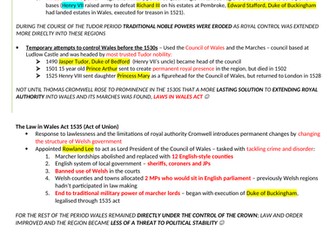 TUDORS THEME 2 LOCALITIES (Edexcel History A Level)