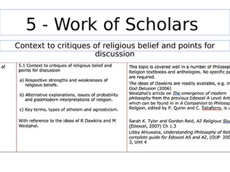 Dawkins - Westphal - Critiques of Religious Belief