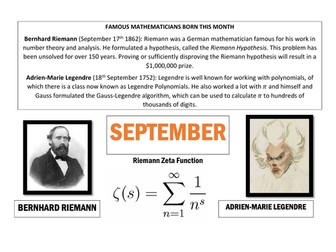 Maths Calendar - September