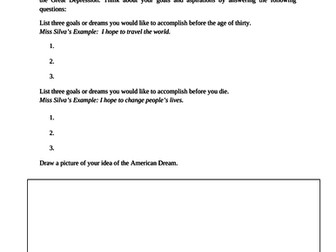 Of Mice and Men American Dream Worksheet