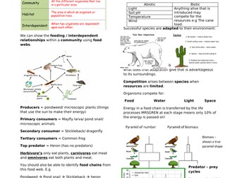 Biology edexcel paper 2 complete revision | Teaching Resources