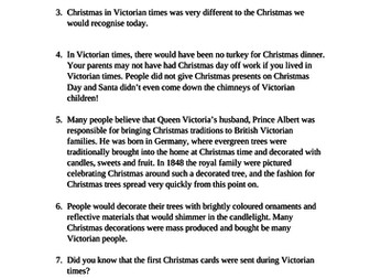 A Victorian Christmas Assembly for Upper Primary