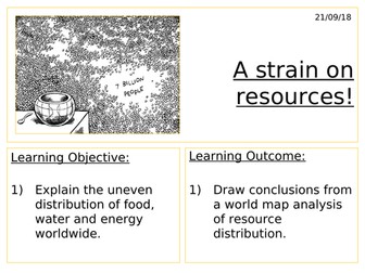 Global Distribution of Resources