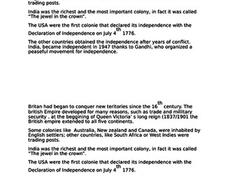 Enquiry Question: What impact did the British Empire have on its colonies?
