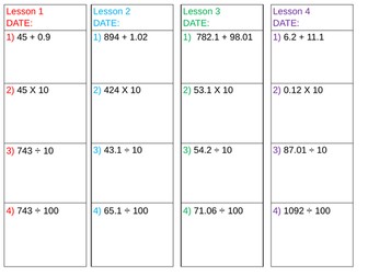 Maths starter Year 6
