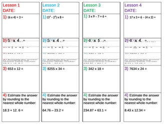 Maths starter Year 6