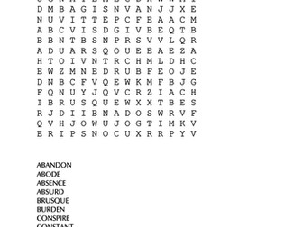 11+ Vocabulary Word search