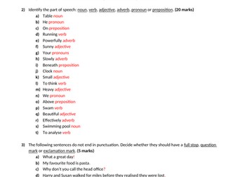 Grammar assessments