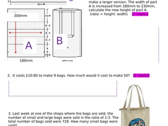 9-1 GCSE Design & Technology - Working with Maths in DT - Ratios