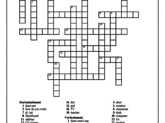 chapitre bien dit bundle vocabulaire crossword