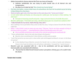 A Streetcar Named Desire revision notes - themes