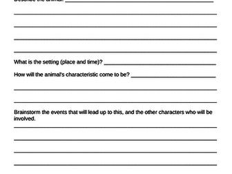 Folk Tale Planning Sheet