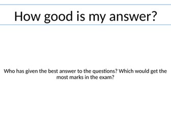 GCSE Physics Revision "How good is my answer"