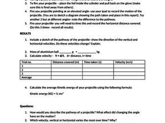 Forensics- Ballistics (projectile motion)