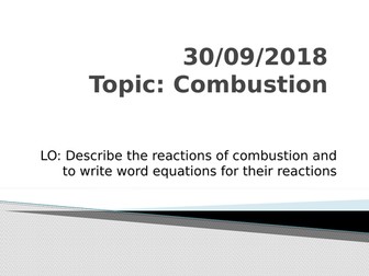 Combustion and oxidation reactions