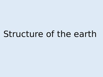 Structure of the earth and atmosphere