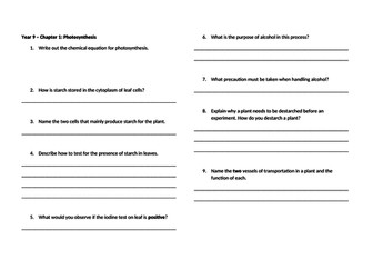 Cambridge Science Checkpoint 3 Worksheets