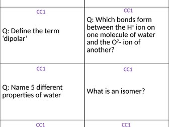 Eduqas (WJEC) A Level Biology Biological Molecules - Proteins, Water, Lipids, Carbohydrates