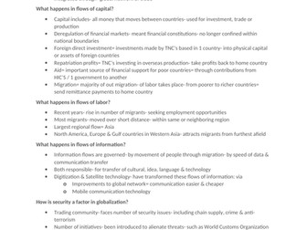 NEW AQA A LEVEL HUMAN GEO GLOBAL GOVERNANCE NOTES- GRADE A