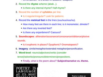 Any Poem in Eight Steps