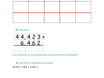 Year 5 WRM Autumn Block 2 - Addition and Subtraction