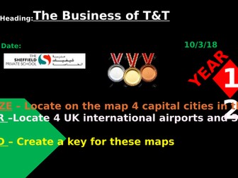 BTEC Unit 3 - The UK as a Destination - P1