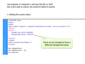 HTML Code for flappy bird game