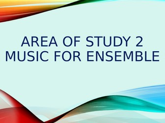 Eduqas GCSE AoS 2 - Chamber Music