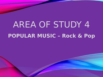 EDUQAS GCSE AoS 4 - Rock and Pop Introduction lessons