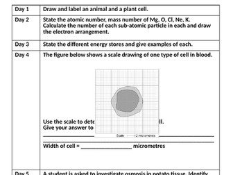 AQA Trilogy Retrieval Practice - Train your Brain