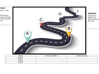 Measuring distance on a map