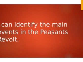 Main causes and events of the Peasants Revolt