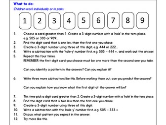 Year 4 Addition & Subtraction - Problem-Solving Investigations ...