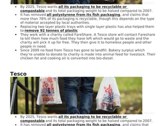 Newspaper Reports - Supermarket Waste