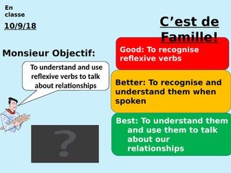 C'est de famille friendships and reflexives