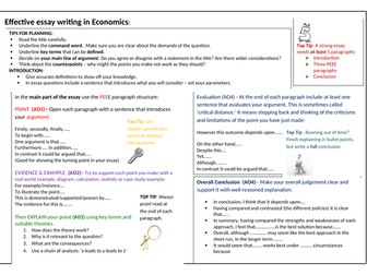 Structure Scaffold for A Level Economics Essays