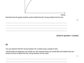 Young's Modulus practical
