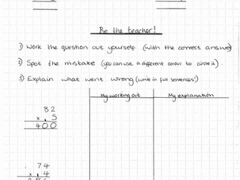 Correct the multiplication mistakes