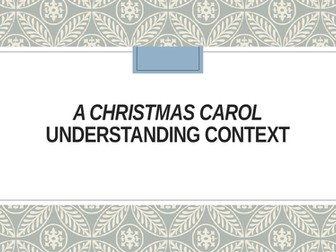 A Christmas Carol - Stave 1 and Context
