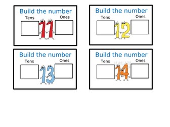 Build tens and Ones (teen numbers)