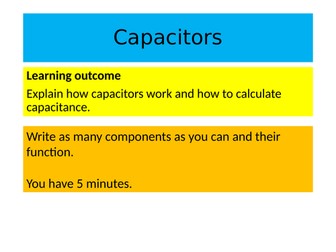 AS/A Level Capacitors