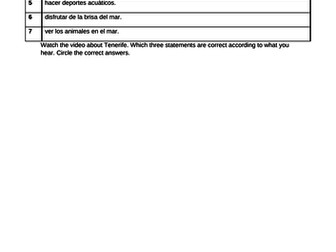 GCSE Describing a Spanish Region