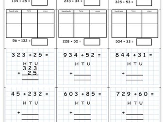 Adding 3 and 2 digit numbers