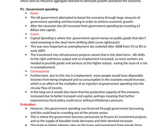 Edexcel Economics A-level: Paper 2 Essay Plans