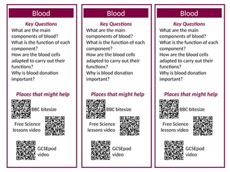 AQA Trilogy Revision - Organisation QR Codes