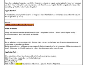 SPAG planning, noun phrases