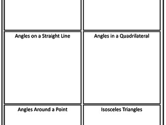 Angles: Basics and in Parallel Lines - Knowledge Organiser