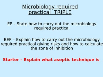 Microbiology required practical